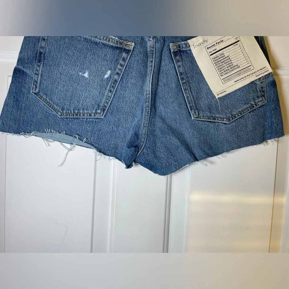Triarchy Woman’s Denim Shorts Size 22 Waist Distressed Cut Offs NEW Hot Pants